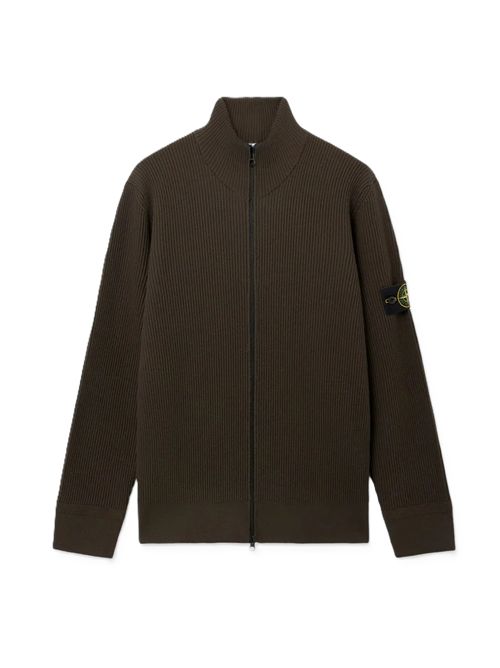 STONE ISLANDVirgin wool cardigan grigio Stone Island | L2S15 5100017 S00C2V0078 COAL GREY